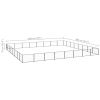 Dog Kennel Black 688.9 ft² Steel