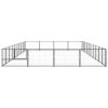 Dog Kennel Black 430.6 ft² Steel