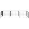 Dog Kennel Black 32.3 ft² Steel