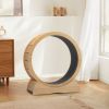 Wooden cat running wheel