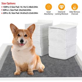 100Pcs Dog Pee Training Pads Super Absorbent Leak-proof Quick Dry Pet (size: s)