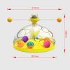 Interactive Cat Toy Ball Pets Cats Puzzle Spinning Track with Plush Balls Feather Teaser Kitten Toys Game Catnip Ball Toy