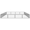 20-Panel Dog Playpen Black 39.4"x19.7" Powder-coated Steel