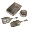 Pet Supplies Set Cat Kitten Dog Litter with Feeder Bowl and Litter Scoop